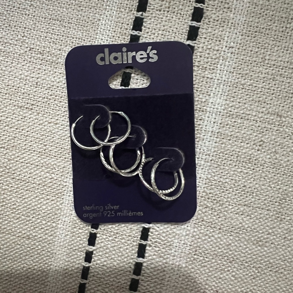 Claire's Silver Hoop Earrings